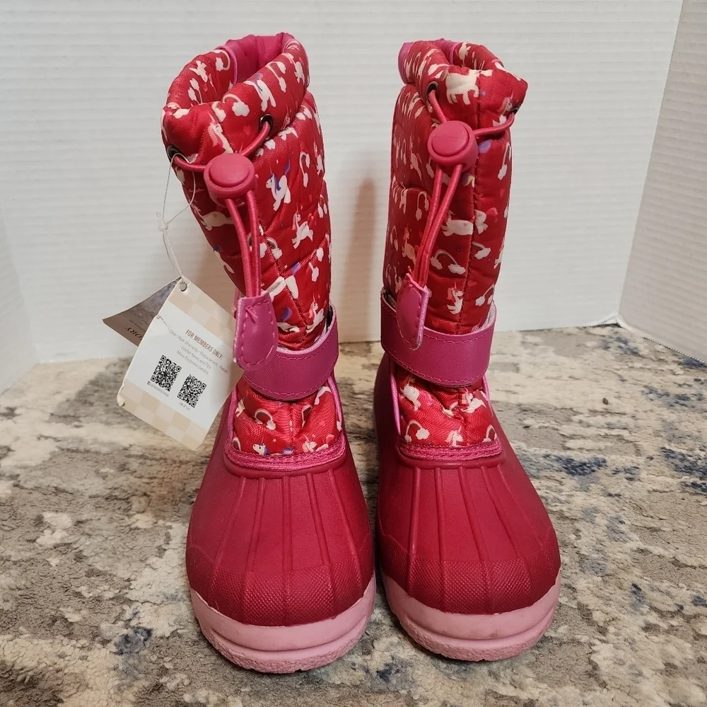 NWT Merence Unicorn Rainbow Pink Snow Boots. Kids size 2 or 33‎ eur.